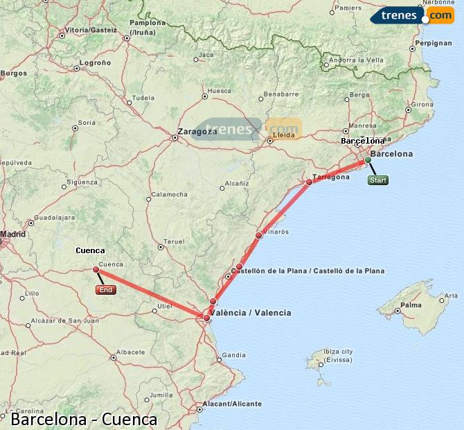 Tren Barcelona Cuenca Estación