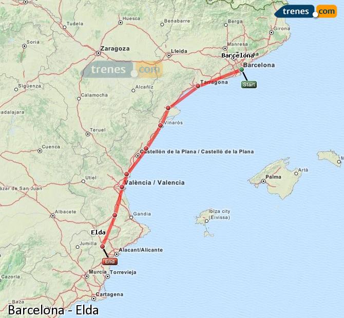 Ampliar mapa Trenes Barcelona Elda