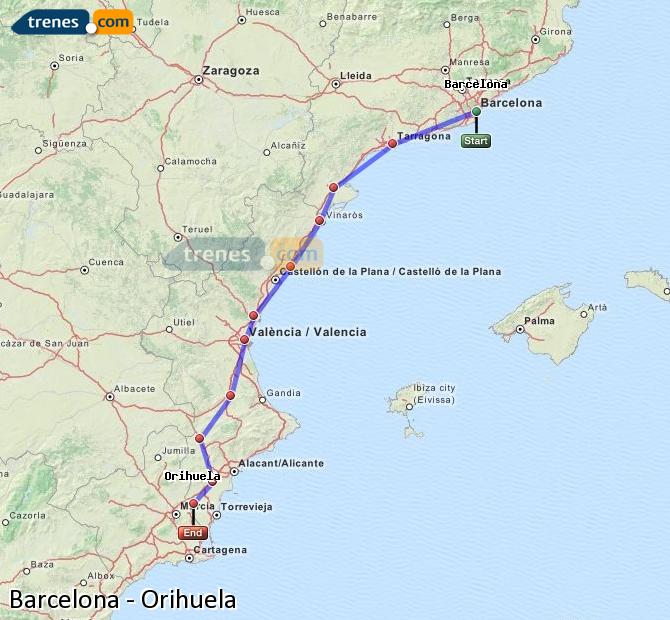 Tren Barcelona Orihuela-Miguel Hernández