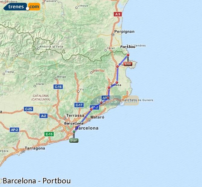 Train Barcelona to Portbou