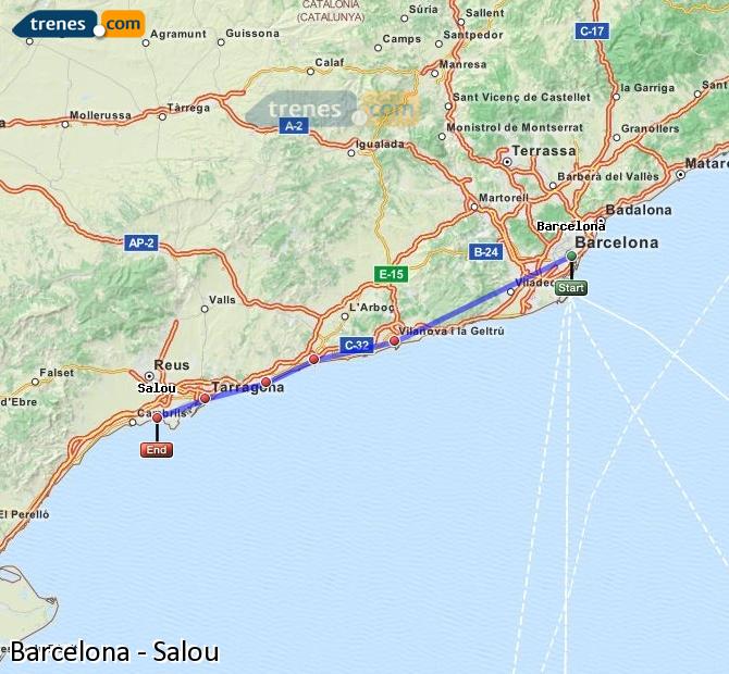 Train Barcelona to Salou