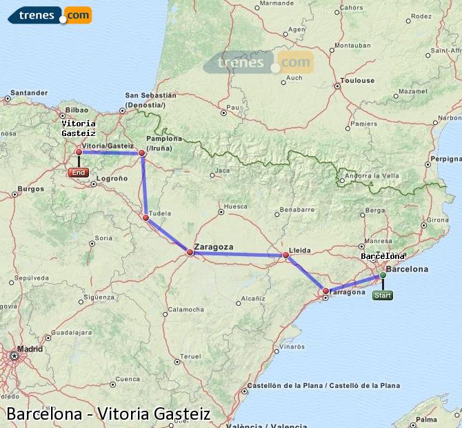 Tren Barcelona Vitoria – Gasteiz