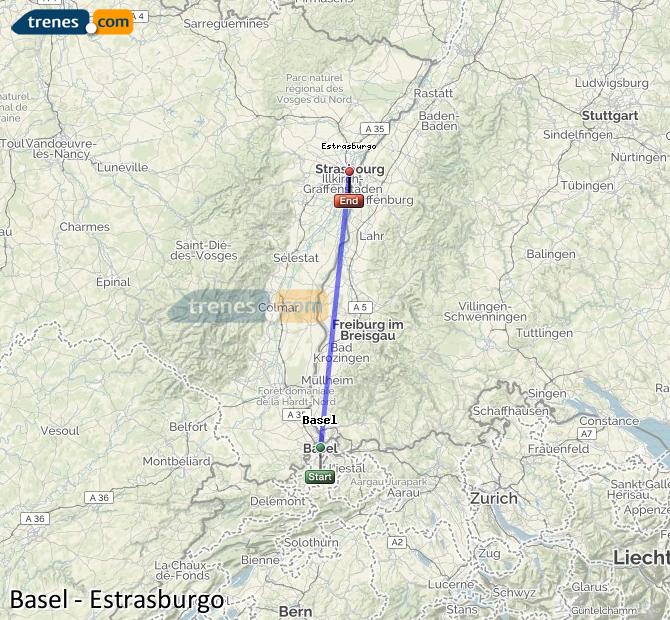 Comboio Basel SBB (Basilea) Strasbourg (Estrasburgo)