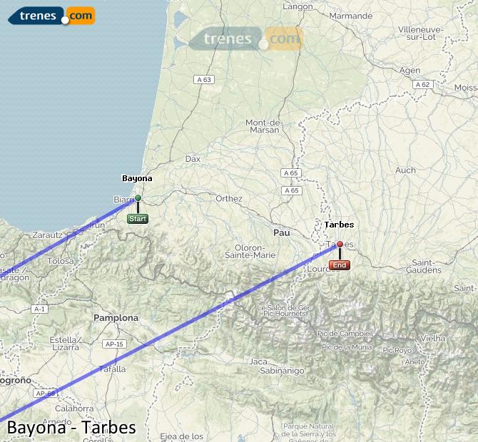 Train Bayonne (Baiona) Tarbes
