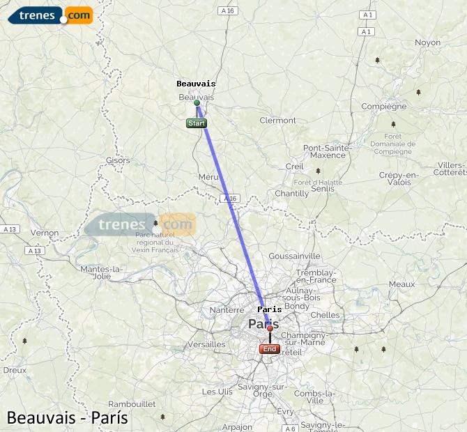 Ampliar mapa Trenes Beauvais París