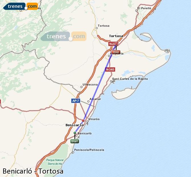 Tren Benicarló-Peñiscola L'Aldea-Amposta-Tortosa