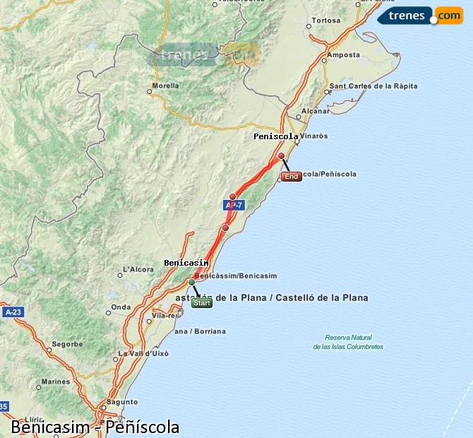 Tren Benicàssim (Benicasim) Benicarló-Peñiscola