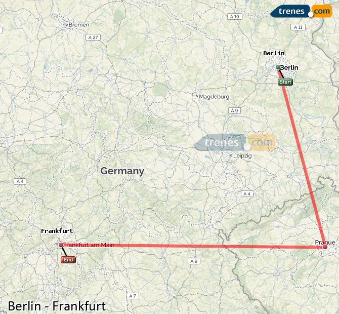 Agrandir la carte Trains Berlin Francfort