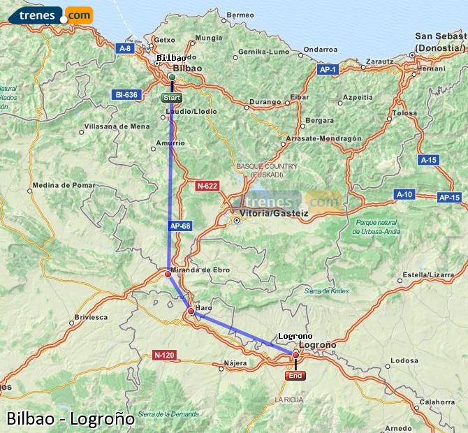 Train Bilbao to Logroño
