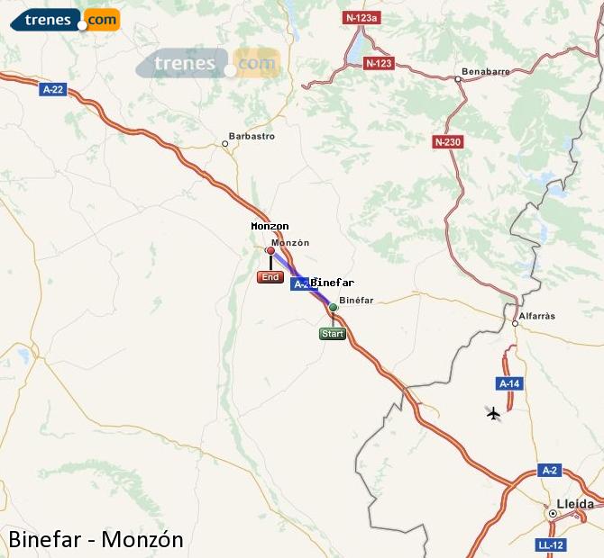 Tren Binefar Monzón-Rio Cinca
