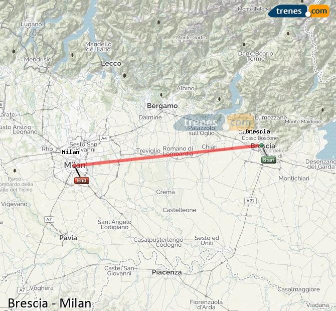 Train Brescia to Milano (Milán)