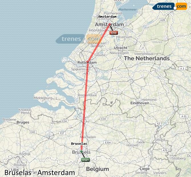 Train Bruxelles (Bruselas) to Amsterdam