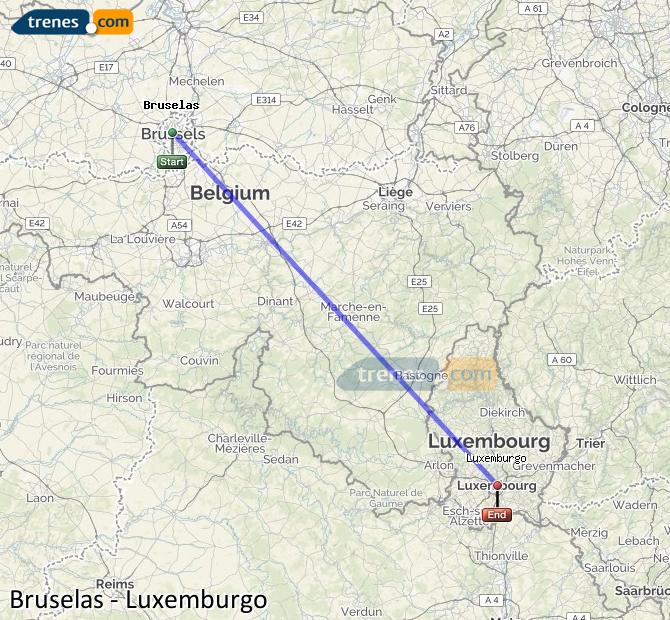 Treno Bruxelles (Bruselas) Luxembourg (Luxemburgo)