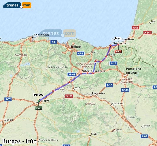 Train Burgos-Rosa de Lima Irún