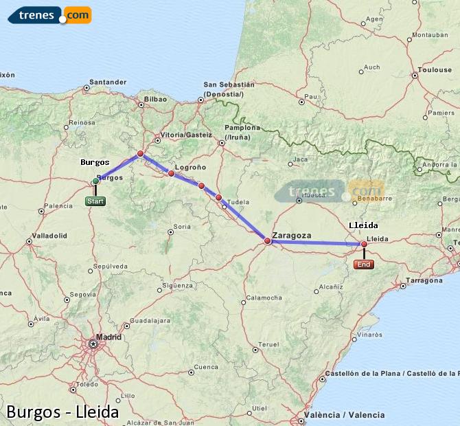 Tren Burgos-Rosa de Lima Lleida (Lérida)