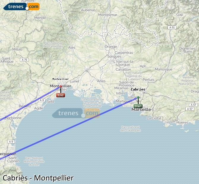 Train Aix en Provence - Cabries Tgv Montpellier St-Roch