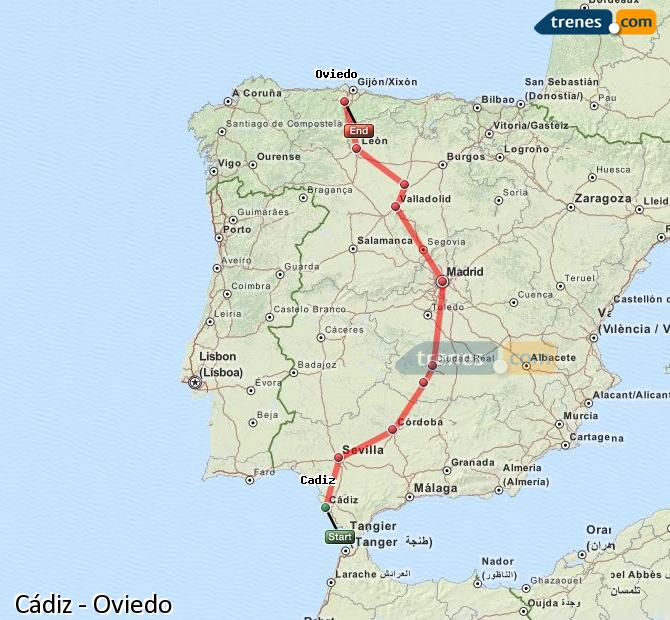 Tren Cádiz Oviedo