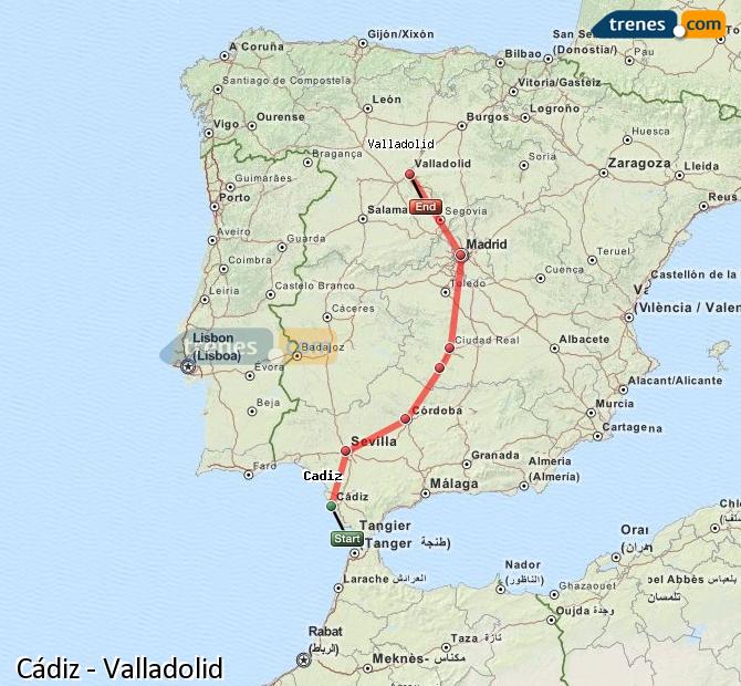 Tren Cádiz Valladolid Campo Grande