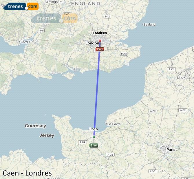 Train Caen to London (Londres)