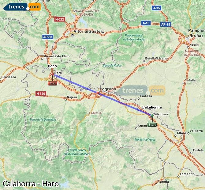 Cheap Calahorra to Haro trains, tickets from 11,60 € - Trenes.com