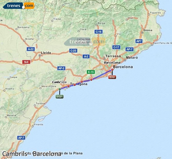 Train Cambrils to Barcelona