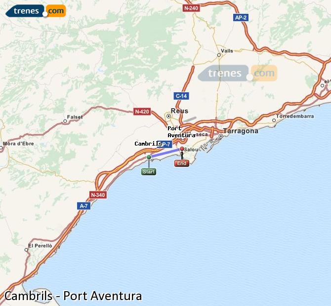 Tren Cambrils Salou - Port Aventura