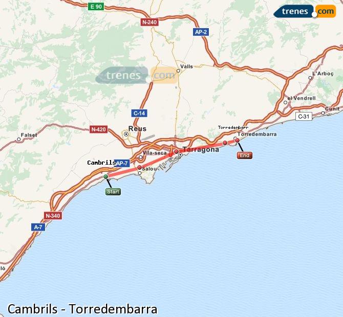 Tren Cambrils Torredembarra