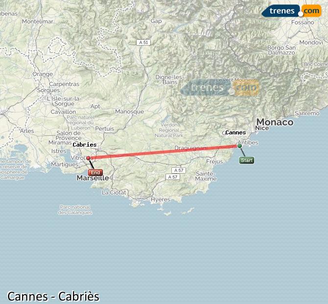 Train Cannes Aix en Provence - Cabries Tgv