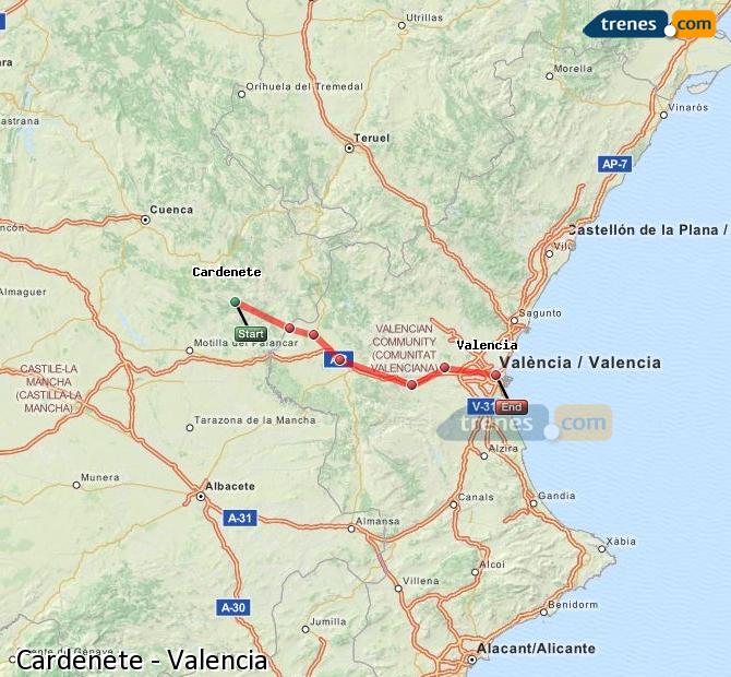 Tren Yemeda-Cardenete Valencia