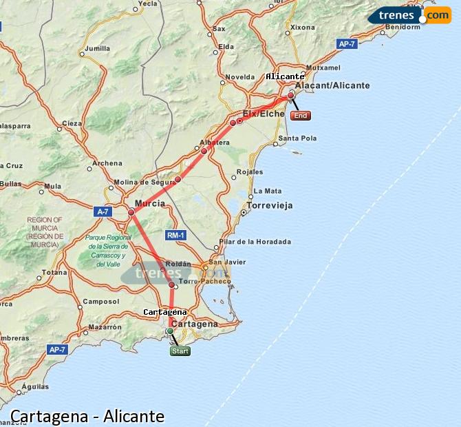 Trains Cartagena Alicante