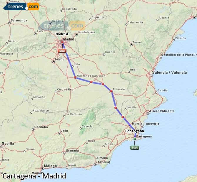 Train Cartagena to Madrid