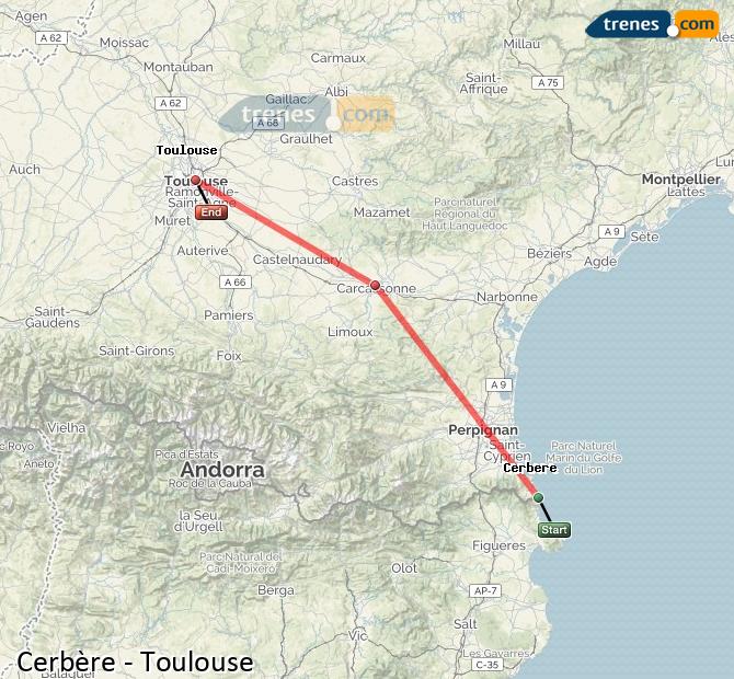 Train Cerbère Toulouse (Tolosa)