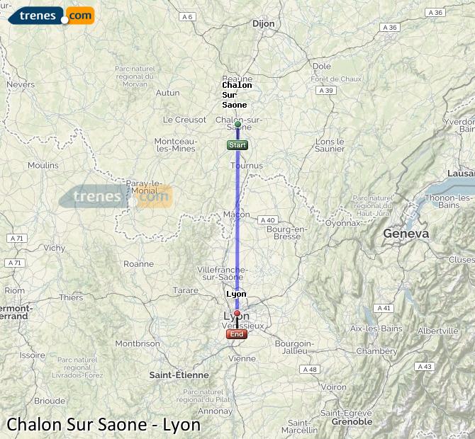 Train Chalon-sur-Saône Lyon Part-Dieu