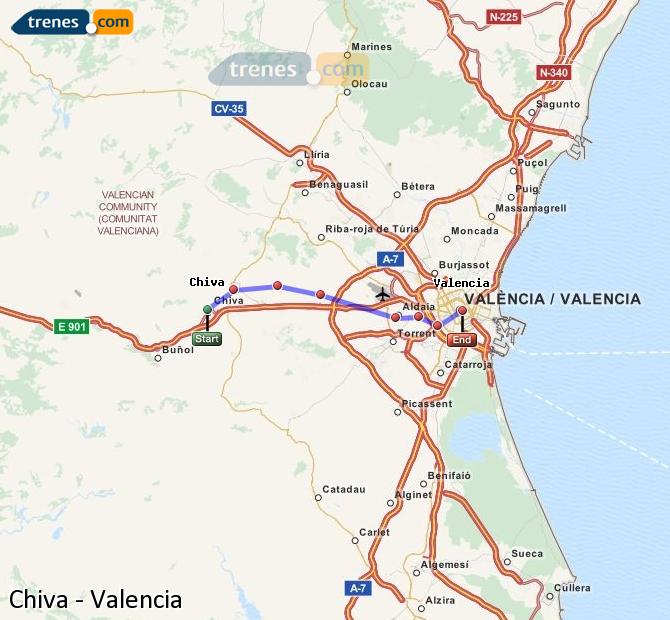 Tren Chiva Valencia