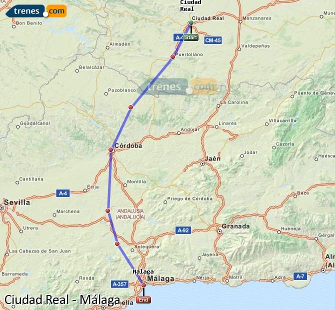 Trenes Ciudad Real Málaga