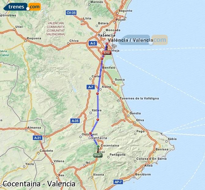 Tren Cocentaina Valencia