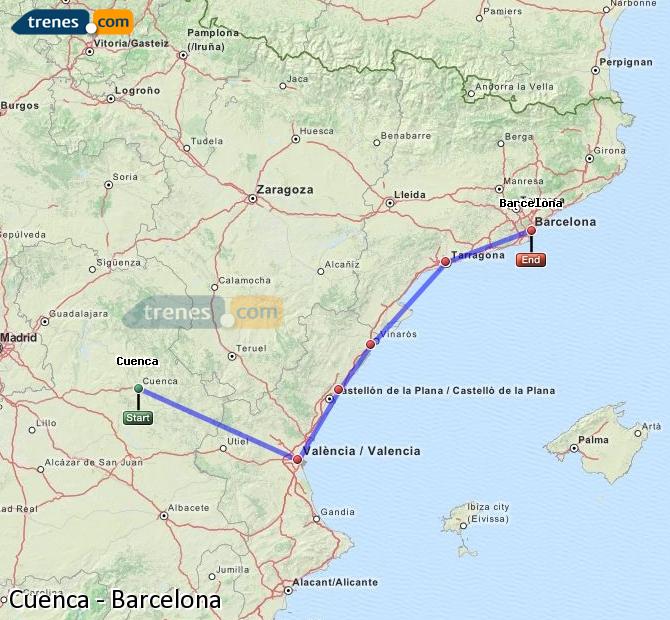 Tren Cuenca Estación Barcelona