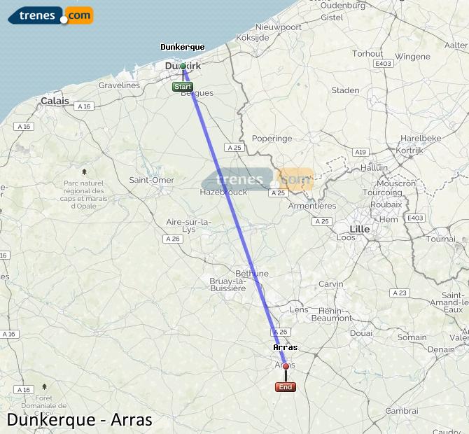 Train Dunkerque Arras