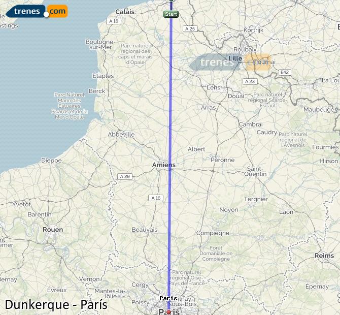 Train Dunkerque to Paris