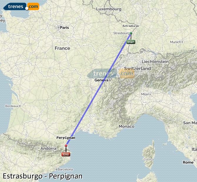 Train Strasbourg (Estrasburgo) Perpignan