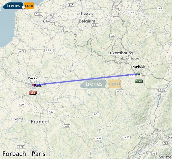 Train Forbach (Selva Negra) Paris