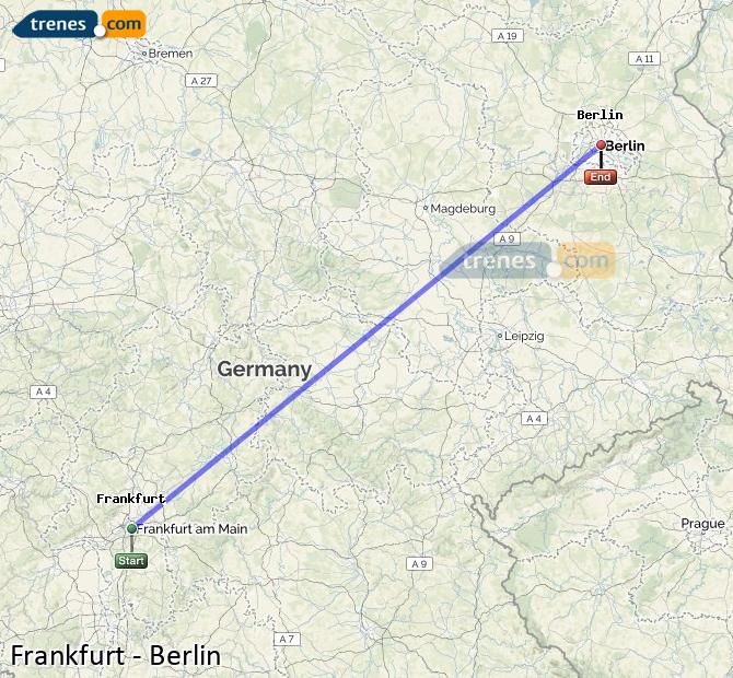 Agrandir la carte Trains Francfort Berlin