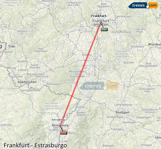 Train Frankfurt (Main) (Fráncfort) to Strasbourg (Estrasburgo)