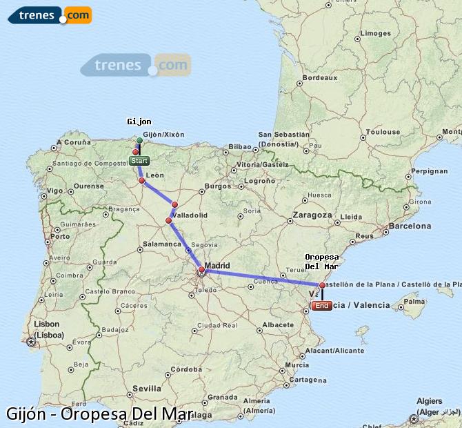 Tren Gijón-Sanz Crespo Orpesa (Oropesa del Mar)