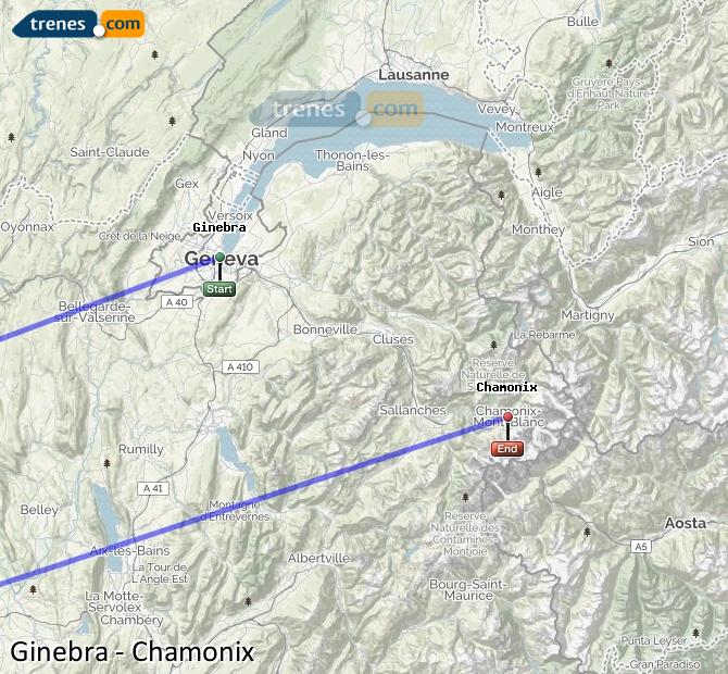 Train Genève (Ginebra) to Chamonix Mont Blanc