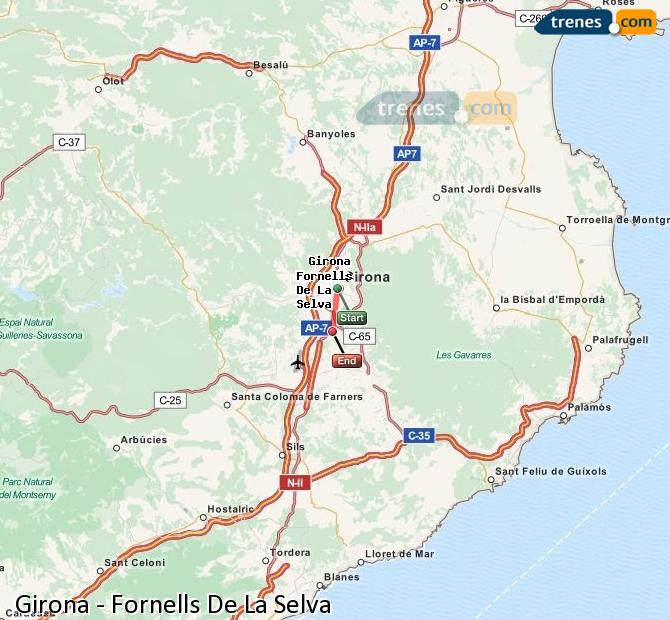 Tren Girona (Gerona) Fornells de la Selva
