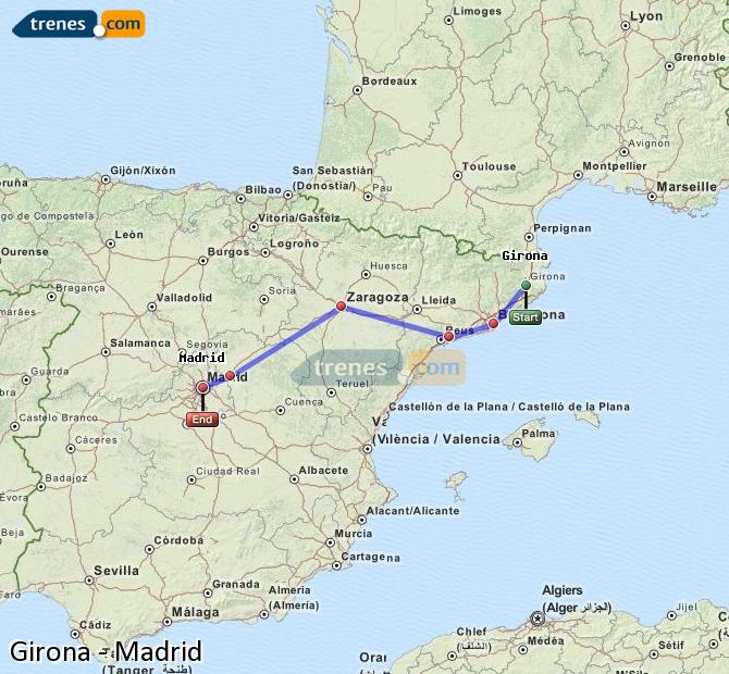 Train Girona (Gerona) to Madrid