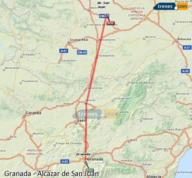 Tren Granada Alcázar de San Juan