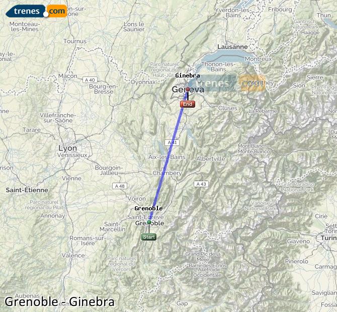 Train Grenoble to Genève (Ginebra)