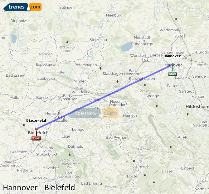 Zug Hannover Hbf ZOB Bielefeld Hbf
